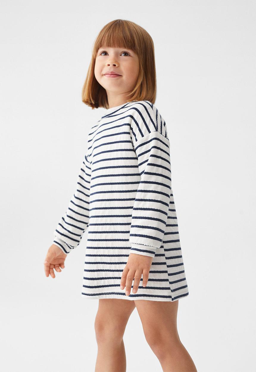 MANGO - Dress stripesb - navy