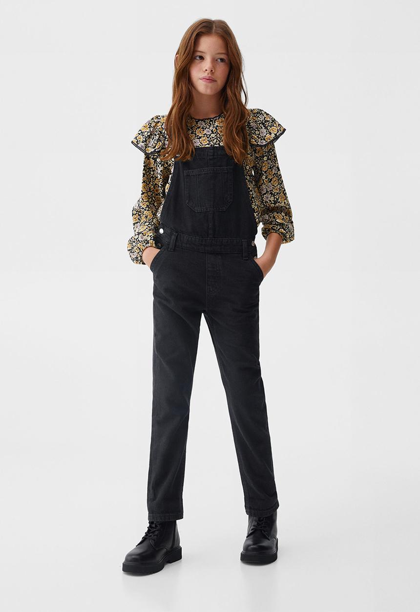 MANGO - Dungarees amara5 - black denim