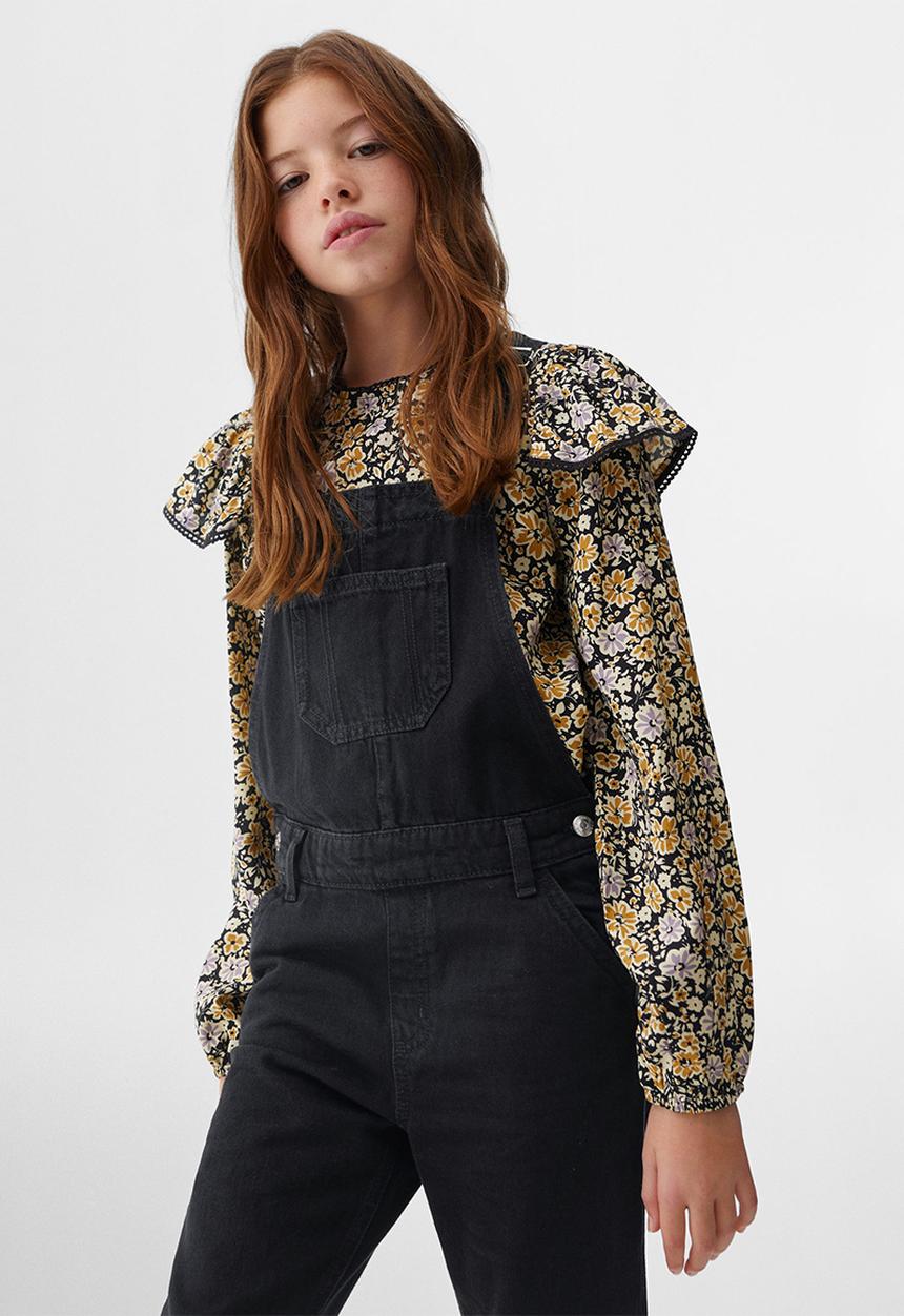 MANGO - Dungarees amara5 - black denim