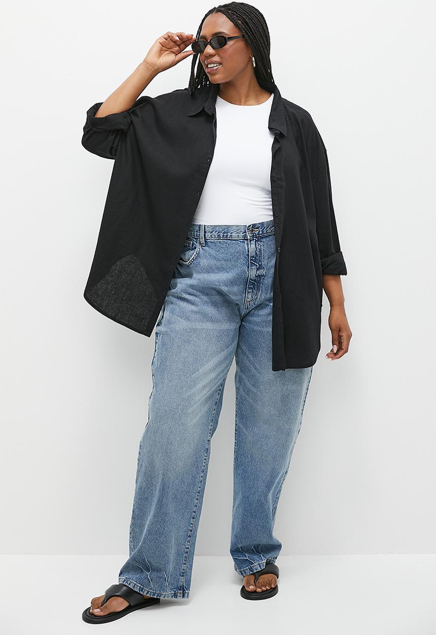 Cotton On - Plus Loose Straight Jean - Surfers Blue
