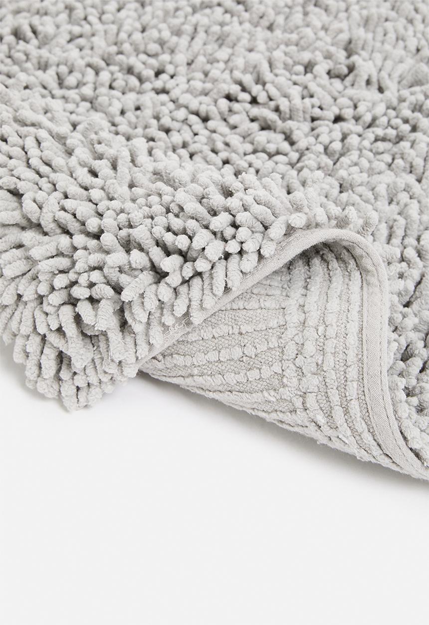 Sixth Floor - Chenille loop polyester bath mat - light grey