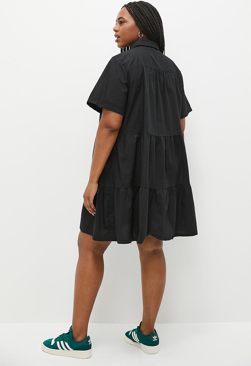 Cotton On - Plus noah mini shirt dress - black
