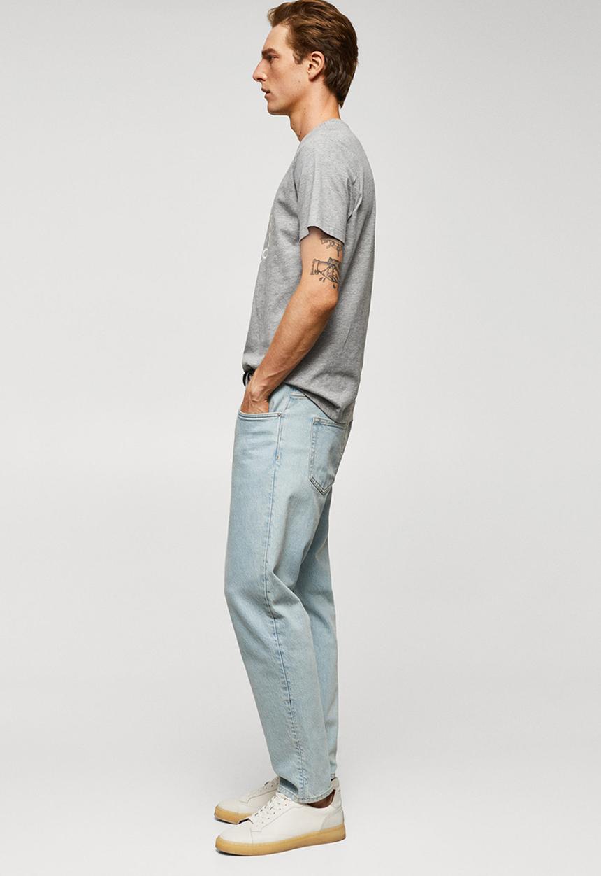 MANGO - T-shirt logohe-h - medium grey