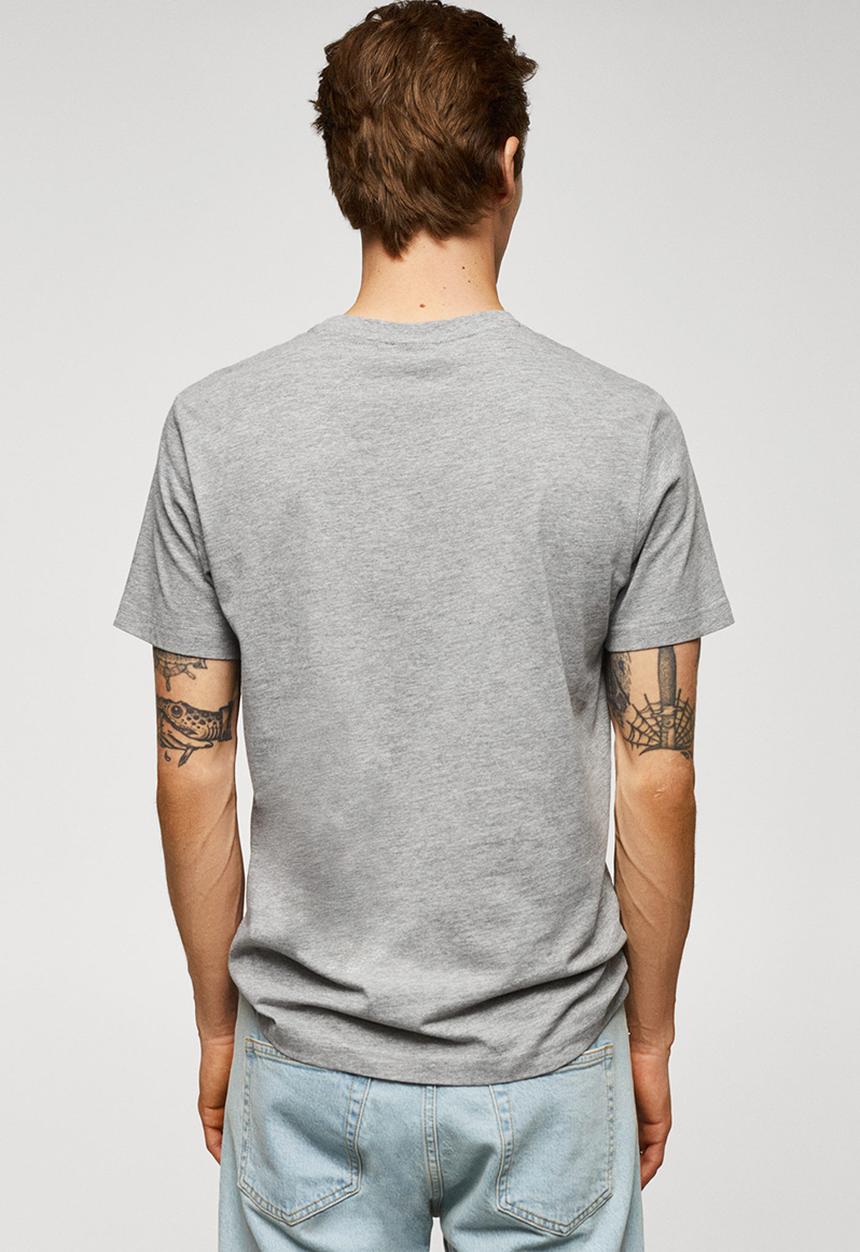 MANGO - T-shirt logohe-h - medium grey