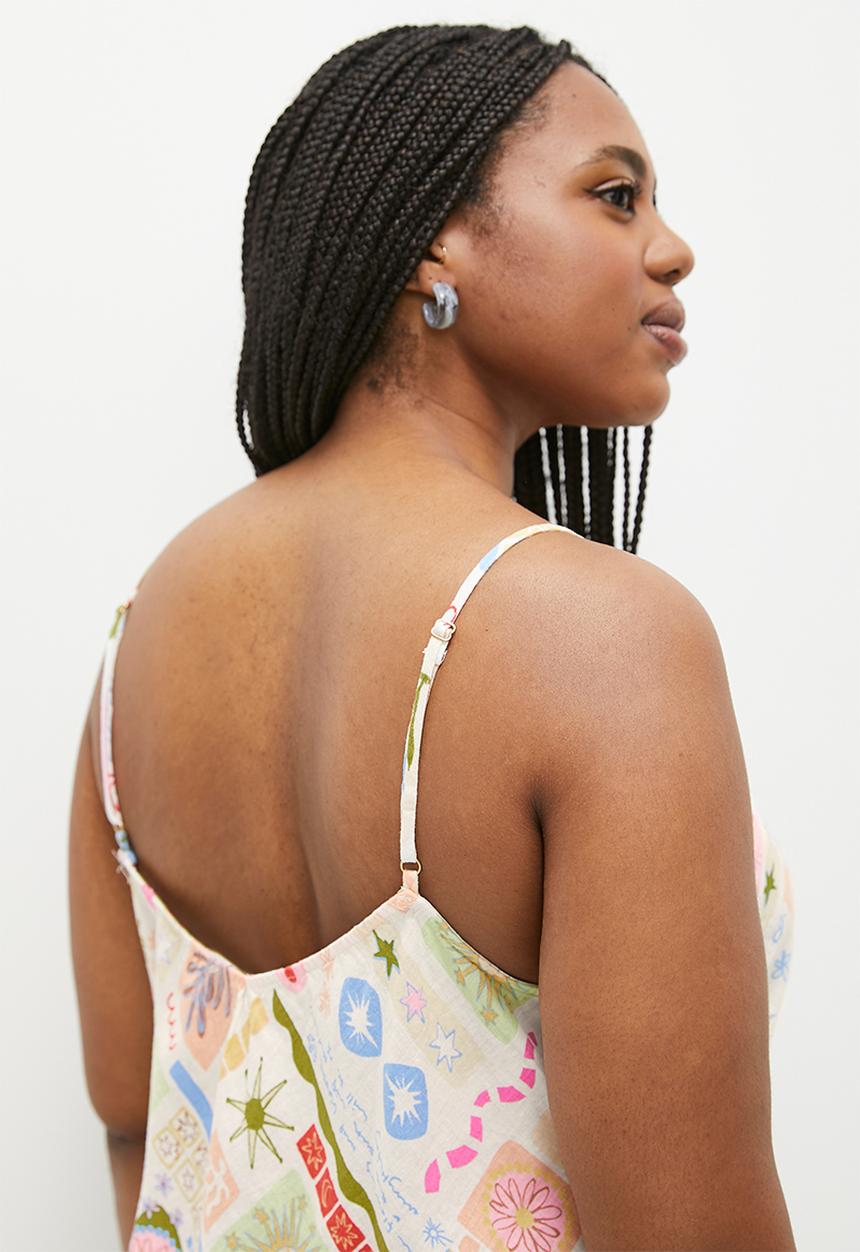 Cotton On - Plus haven slip midi dress - summer solstice white