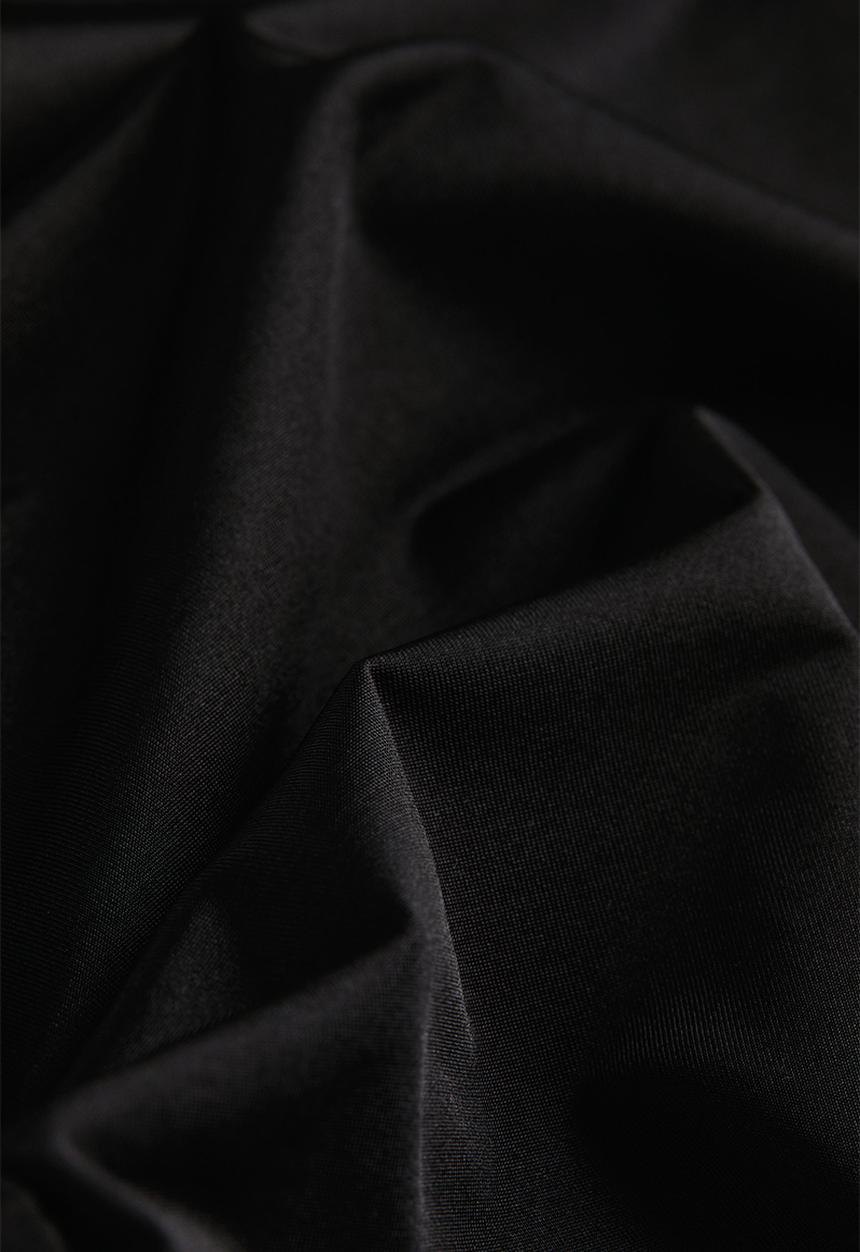 H&M - Draped shoulder-pad top - black
