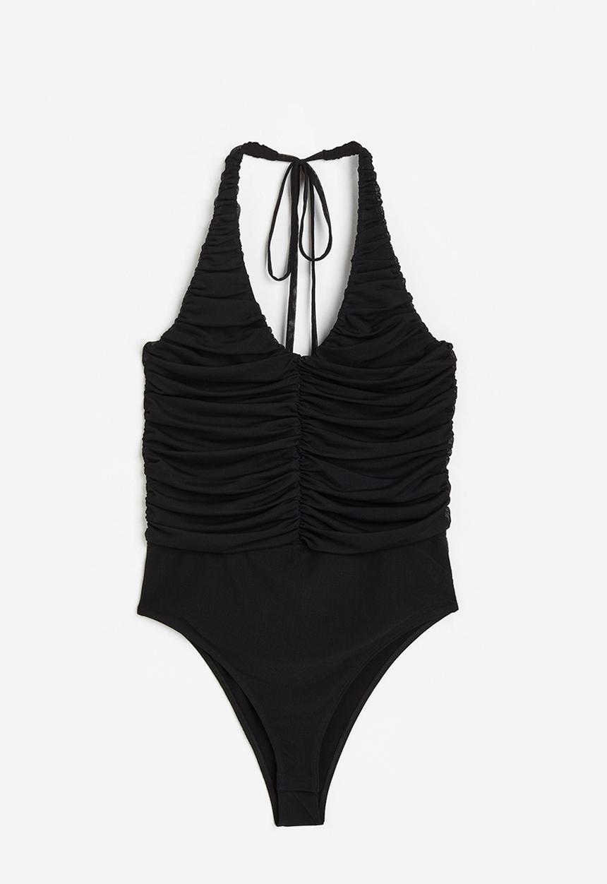 H&M - Draped halterneck body - black