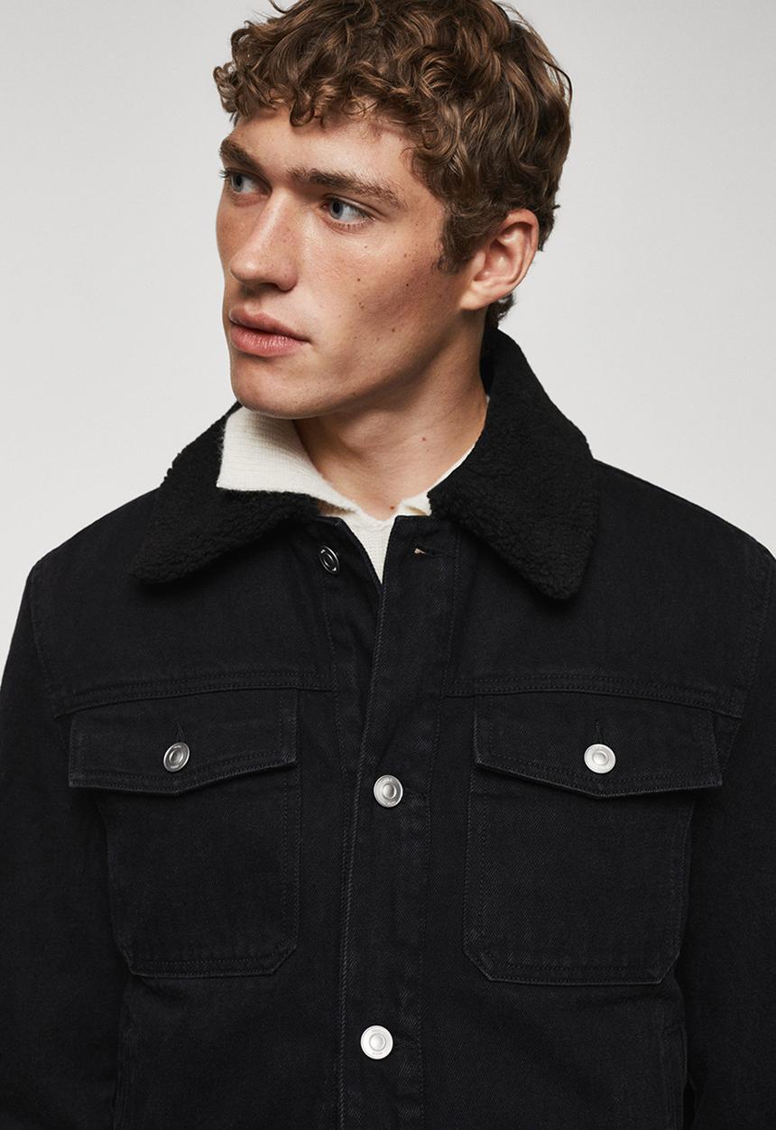MANGO - Jacket wasp - black denim