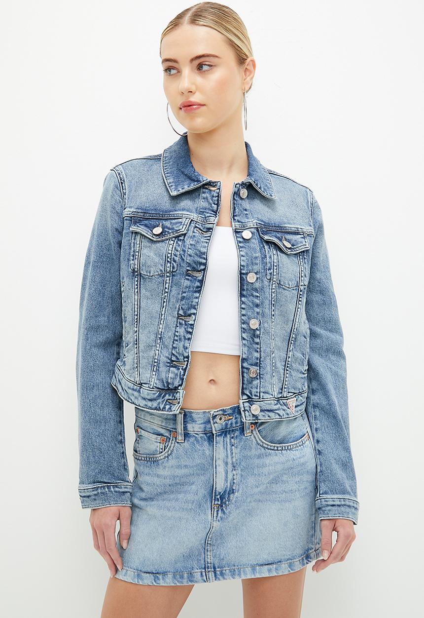 GUESS - Sexy trucker jacket - atlas indigo wash