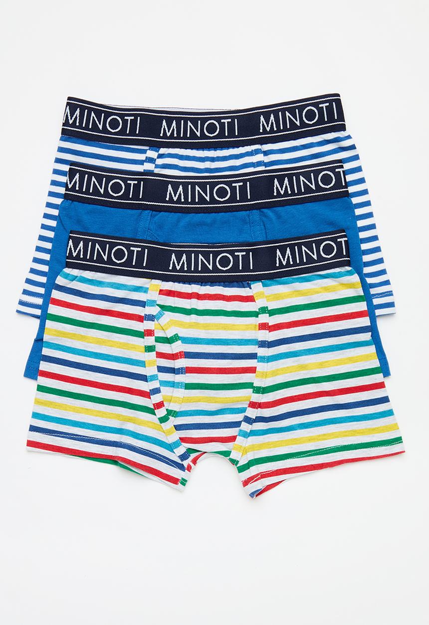 MINOTI - Boys multi stripe 3 pack boxers - multi 