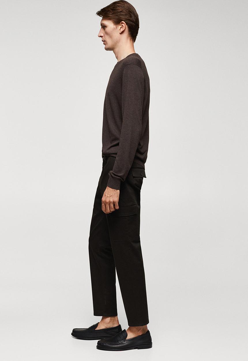 MANGO - Trouser cargo - brown