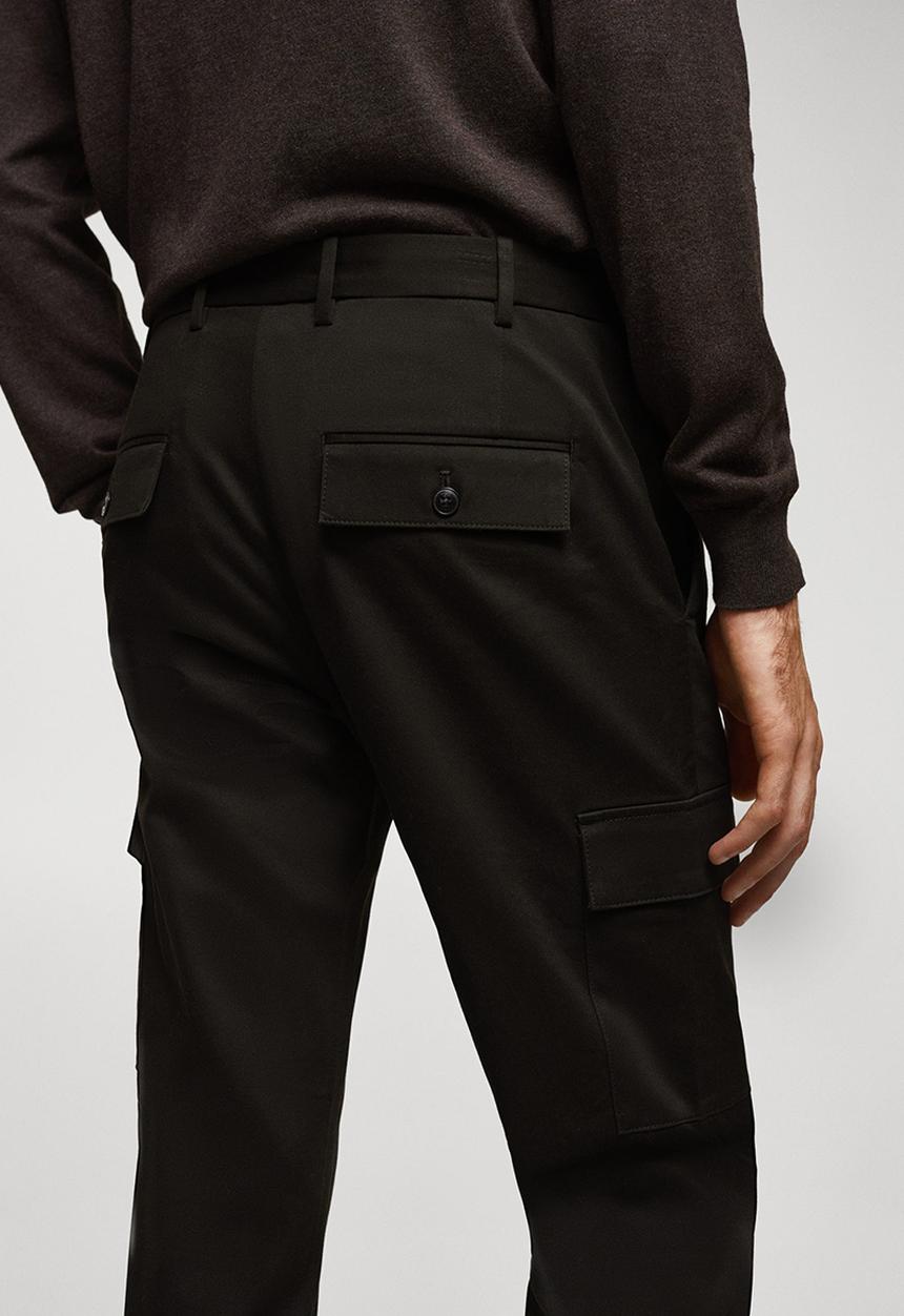 MANGO - Trouser cargo - brown