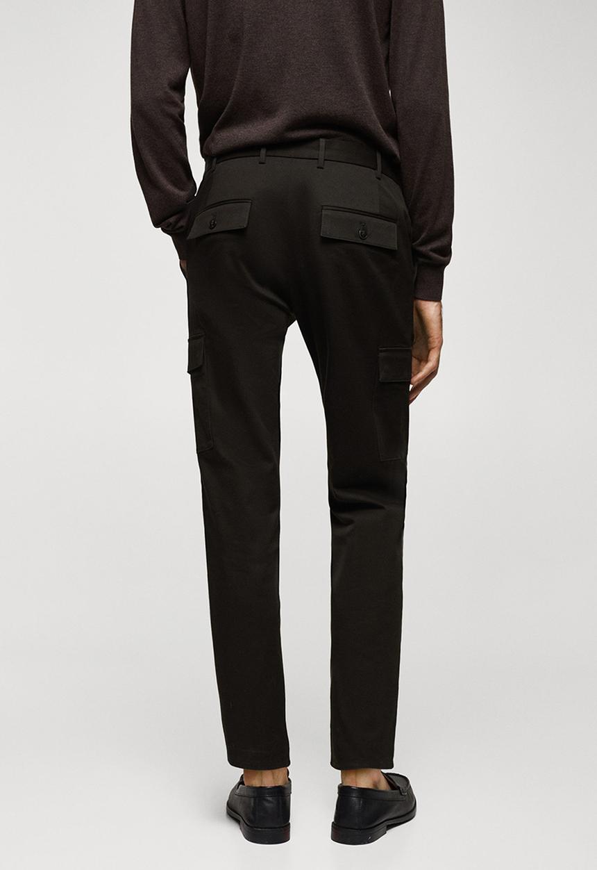 MANGO - Trouser cargo - brown
