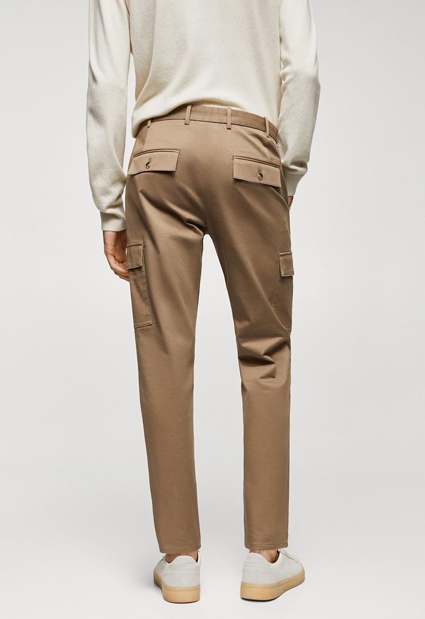 MANGO - Trouser cargo - light brown