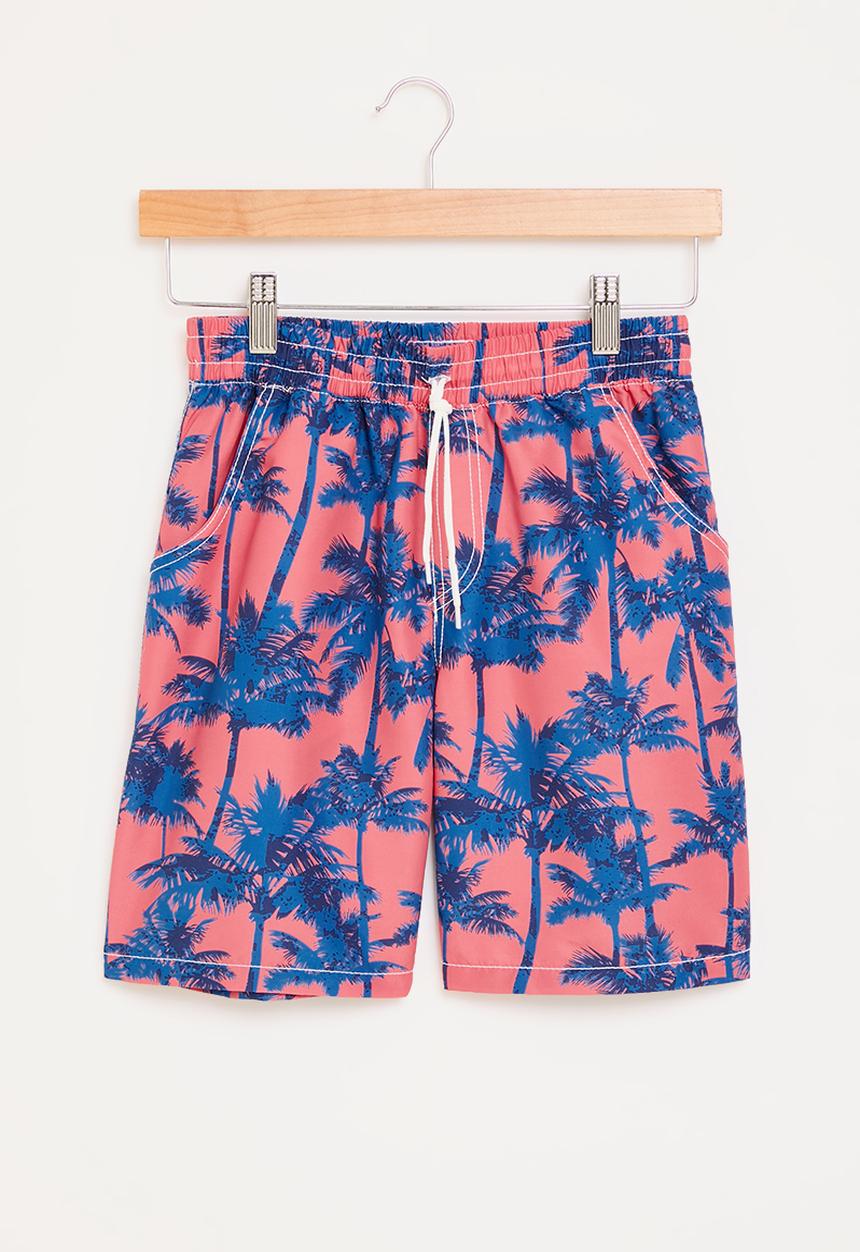 Pop Candy - Printed board shorts - orange & blue