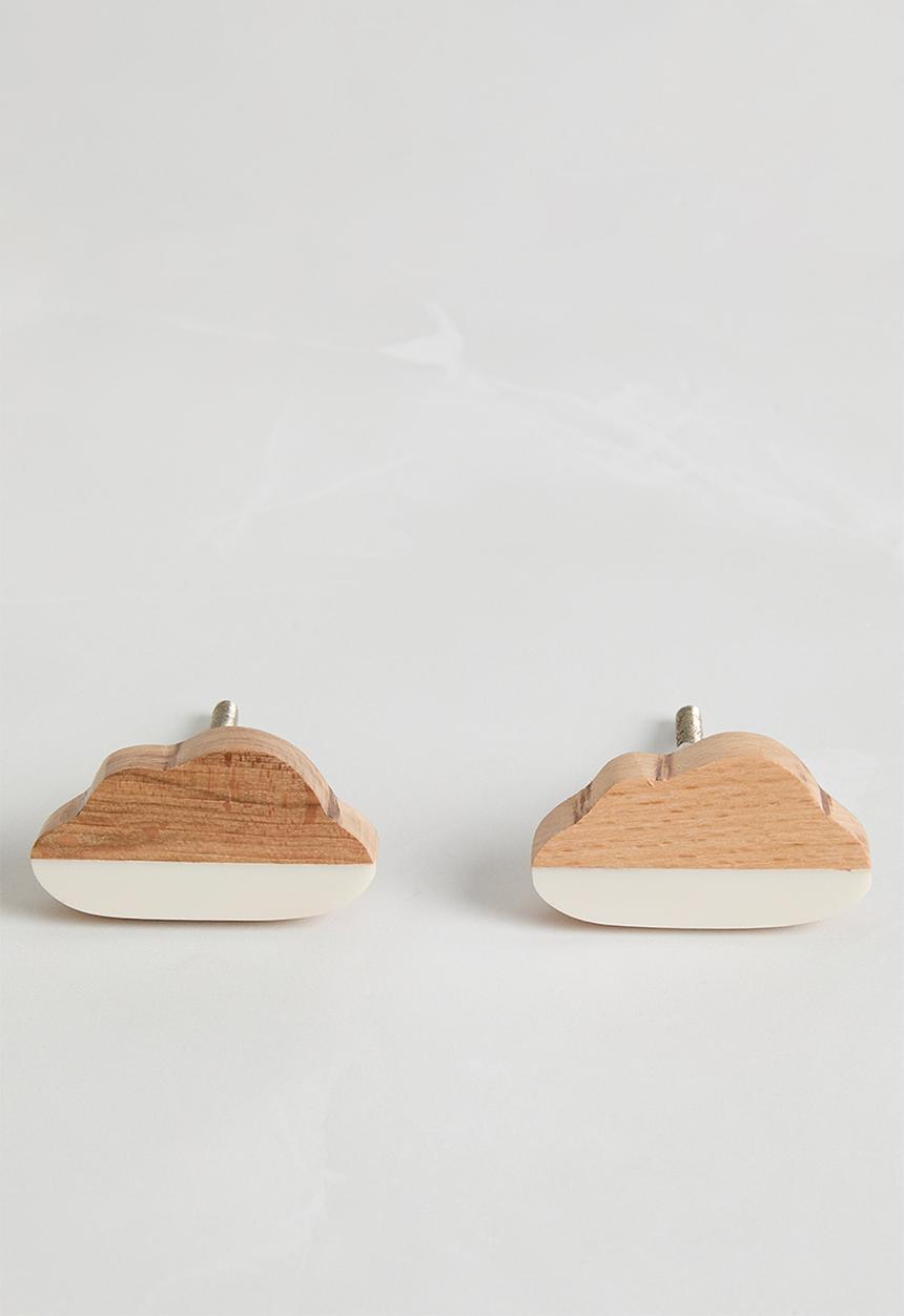 Sixth Floor - Cloud knob set of 2 - white