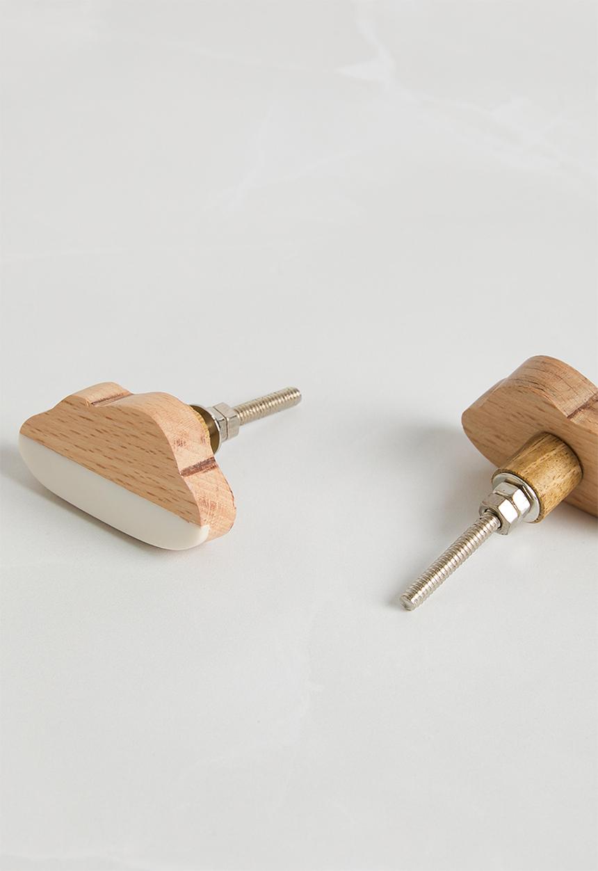 Sixth Floor - Cloud knob set of 2 - white