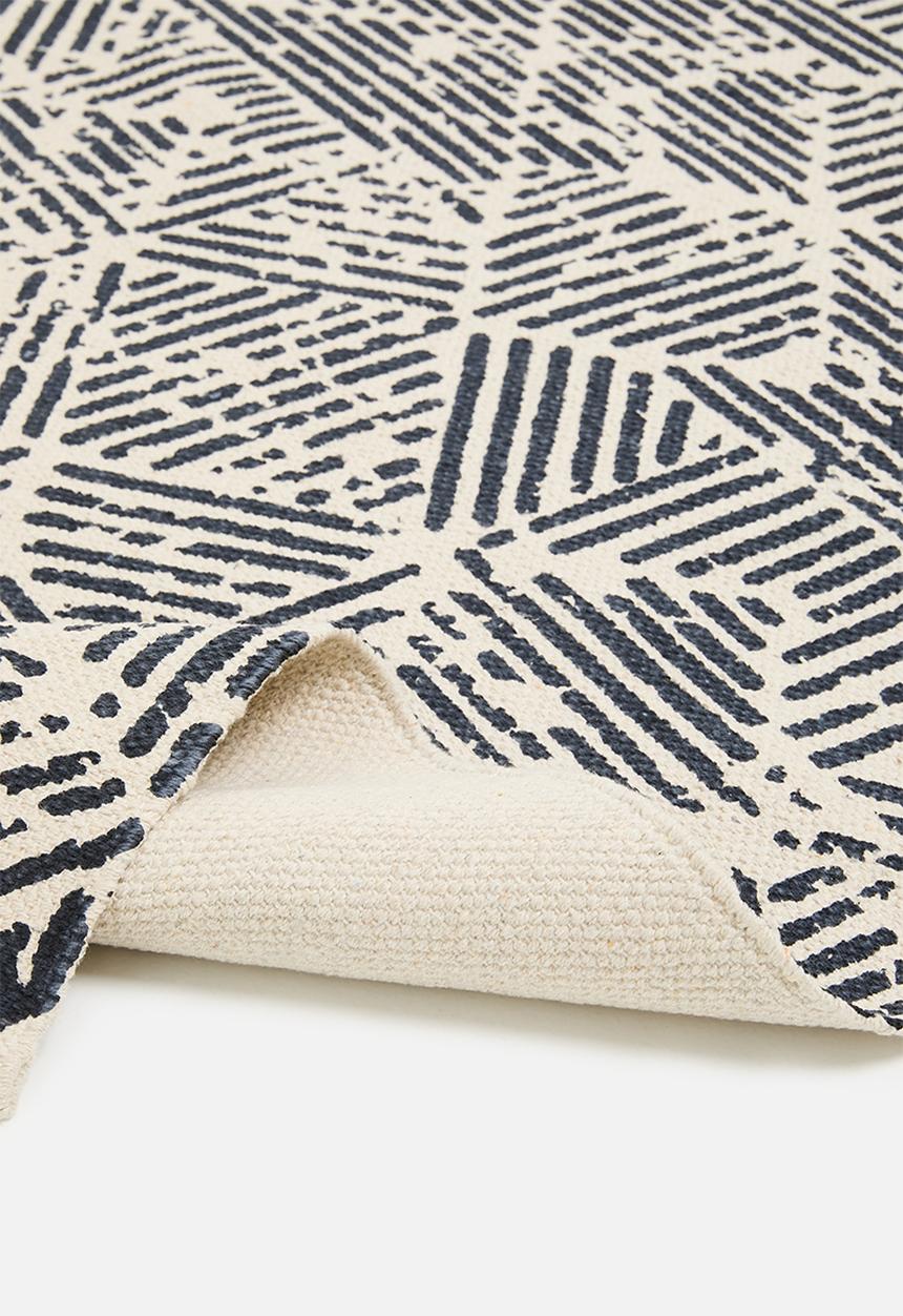 Sixth Floor - Trent printed runner - blue