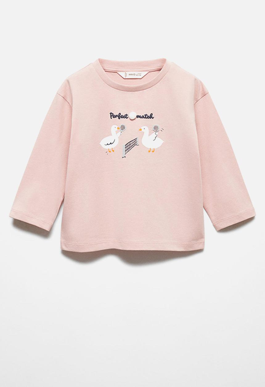 MANGO - T-shirt ducks - pink