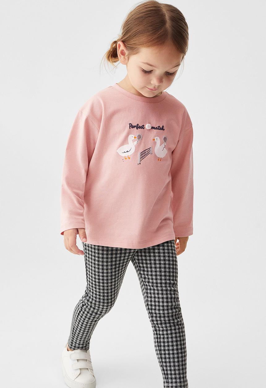 MANGO - T-shirt ducks - pink