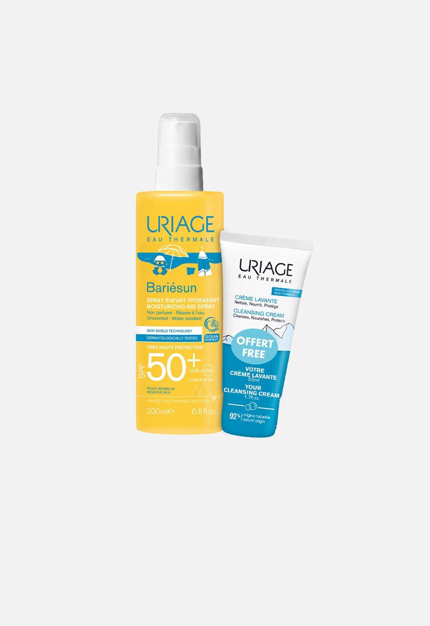 Uriage Eau Thermale - Moisturising Kids Spray SPF50 & Cleansing Cream Duo Set