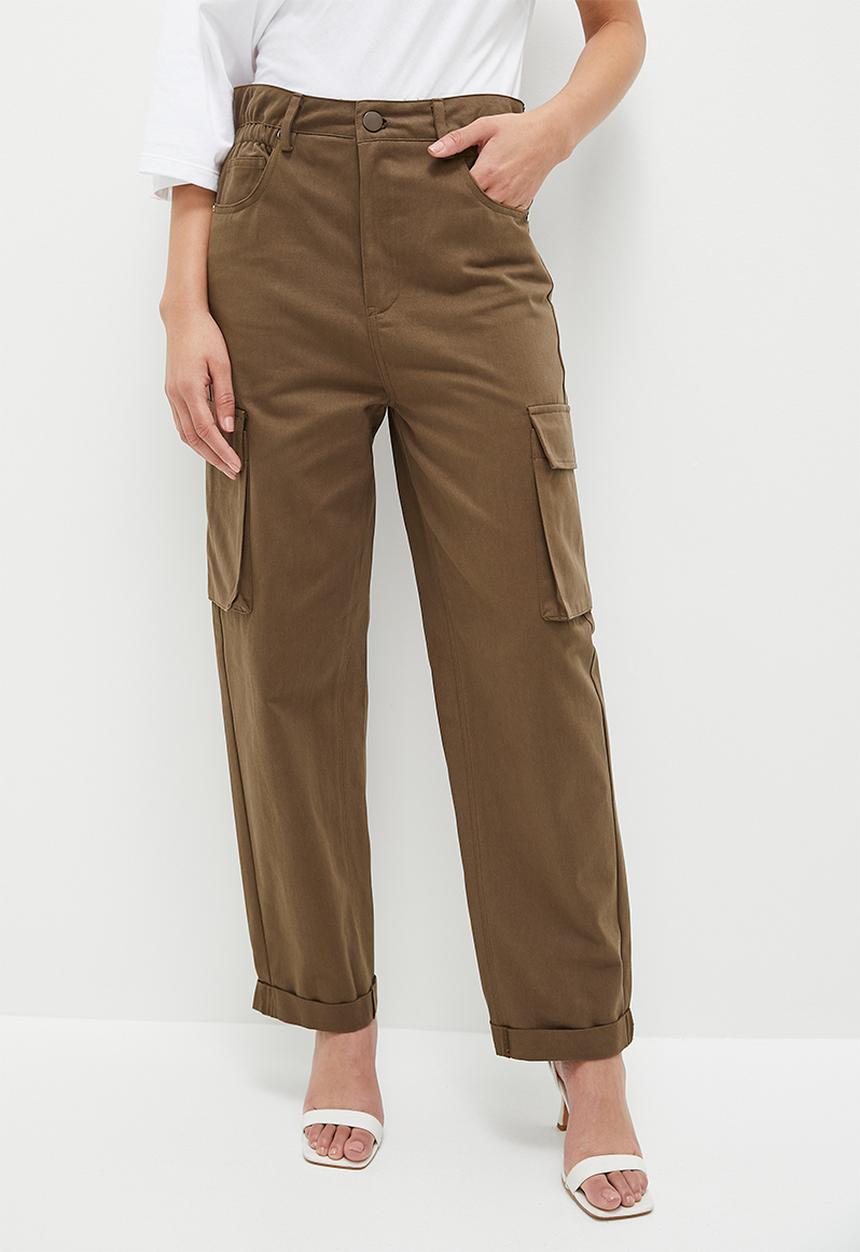 Superbalist - Paperbag cargo trouser - tobacco