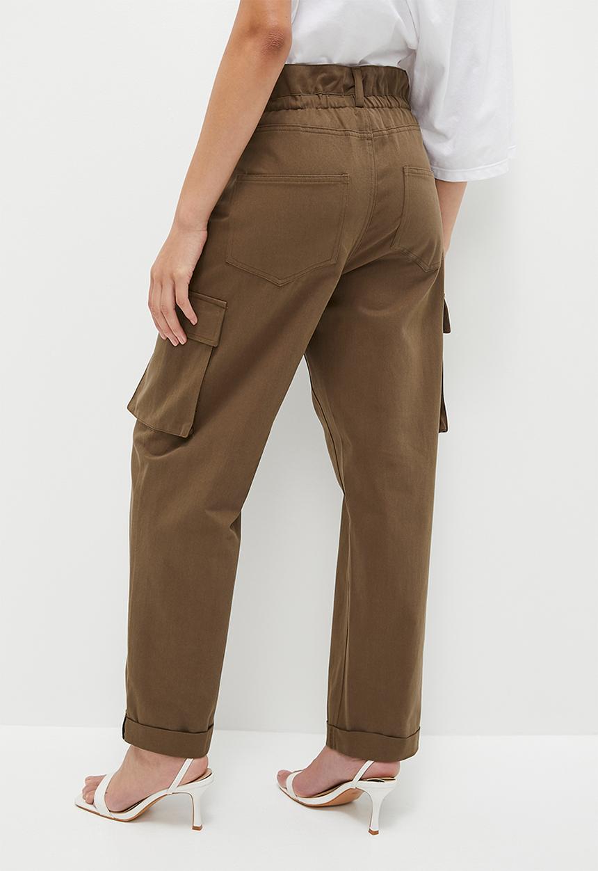 Superbalist - Paperbag cargo trouser - tobacco