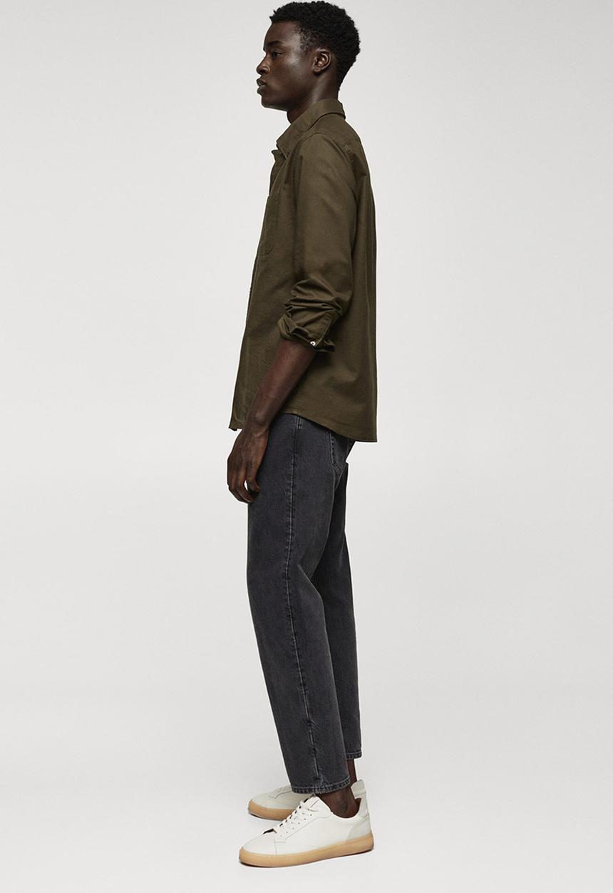 MANGO - Shirt oxford - khaki