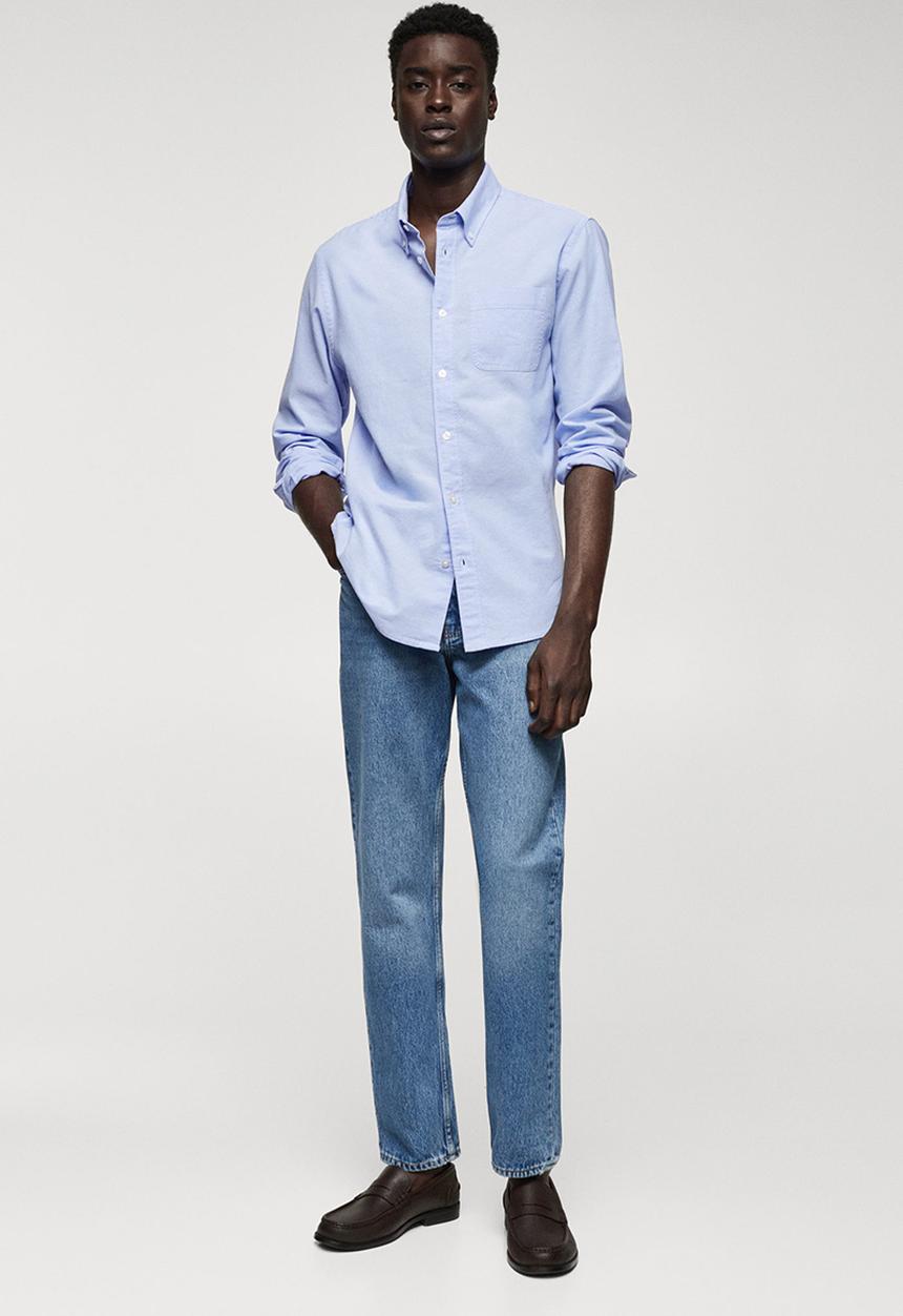 MANGO - Shirt oxford - sky blue