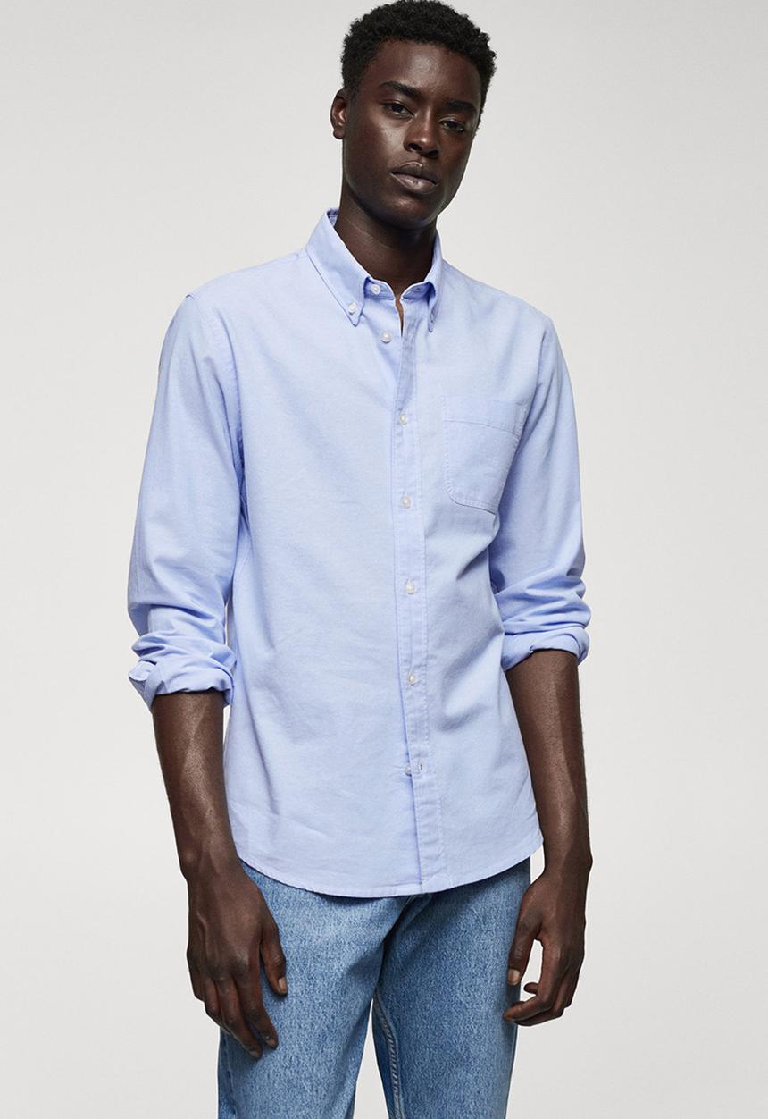 MANGO - Shirt oxford - sky blue