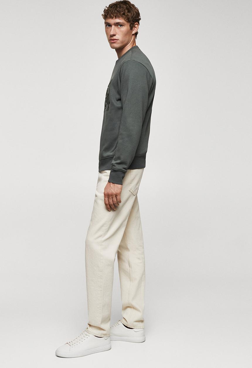 MANGO - Sweatshirt eyes - medium green