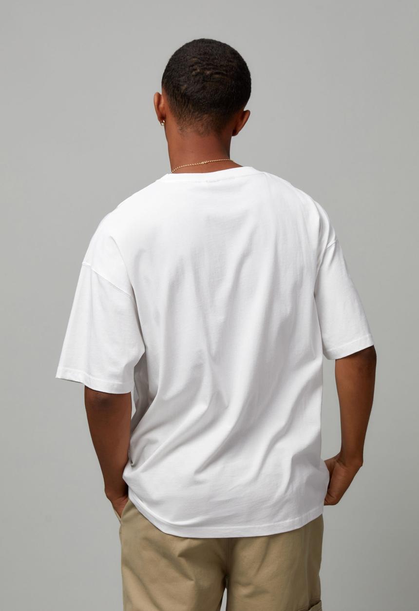 Factorie - Half half oversized T-shirt - white/half half pill