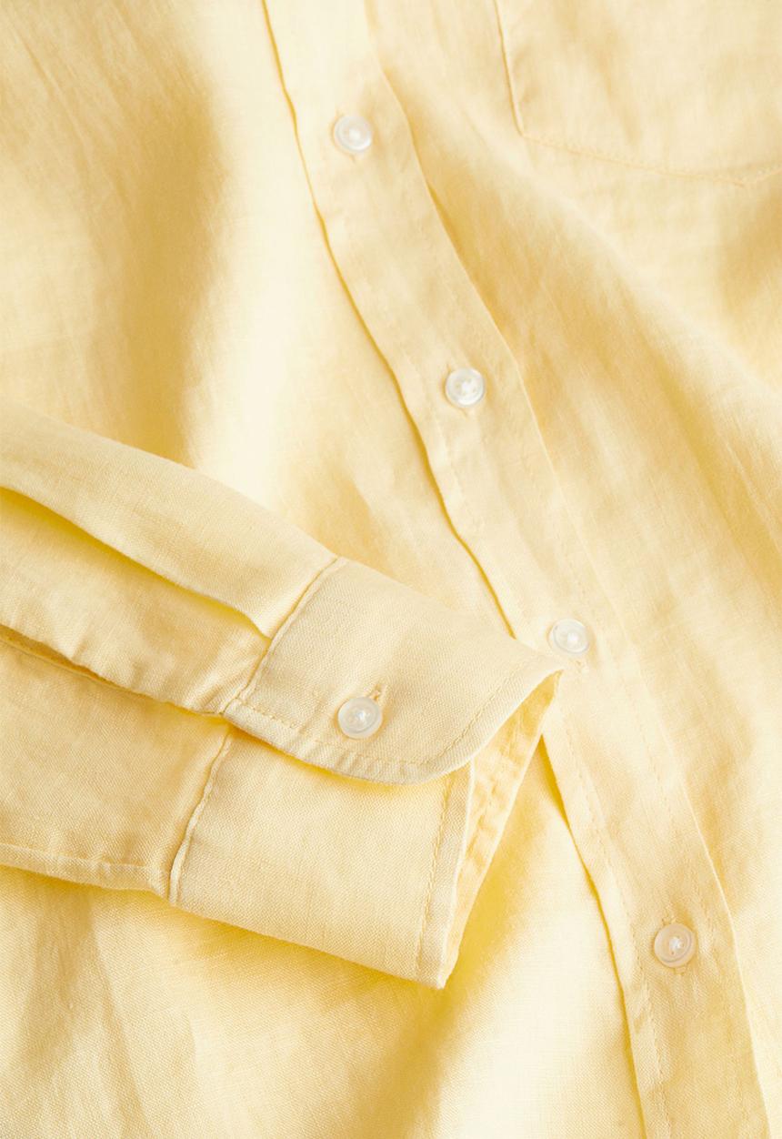 H&M - Linen shirt - light yellow