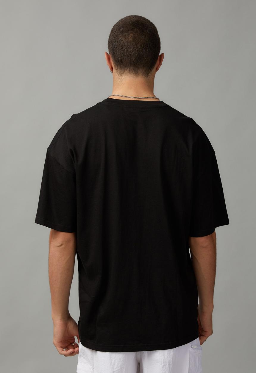 Factorie - Oversized open gallery T-shirt - black/open gallery
