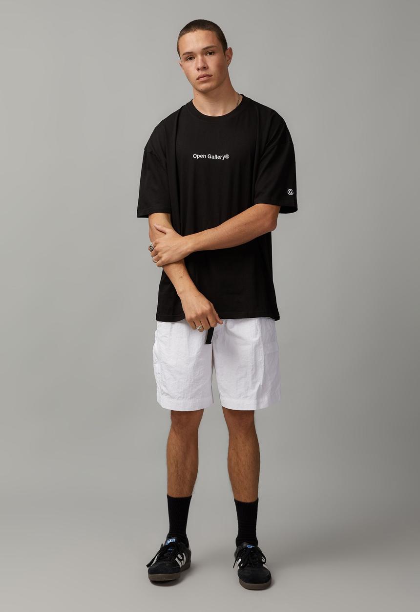 Factorie - Oversized open gallery T-shirt - black/open gallery