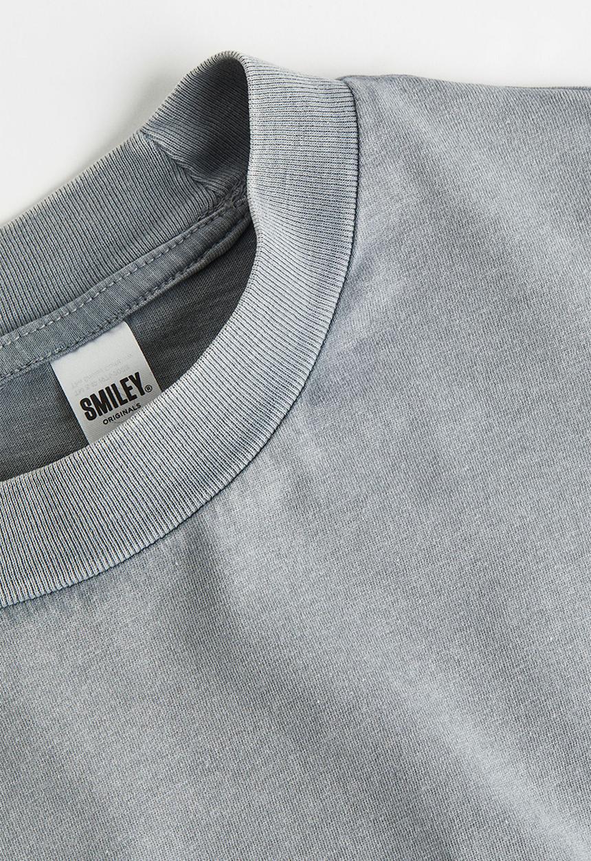 H&M - Printed T-shirt dress - light grey smiley® 