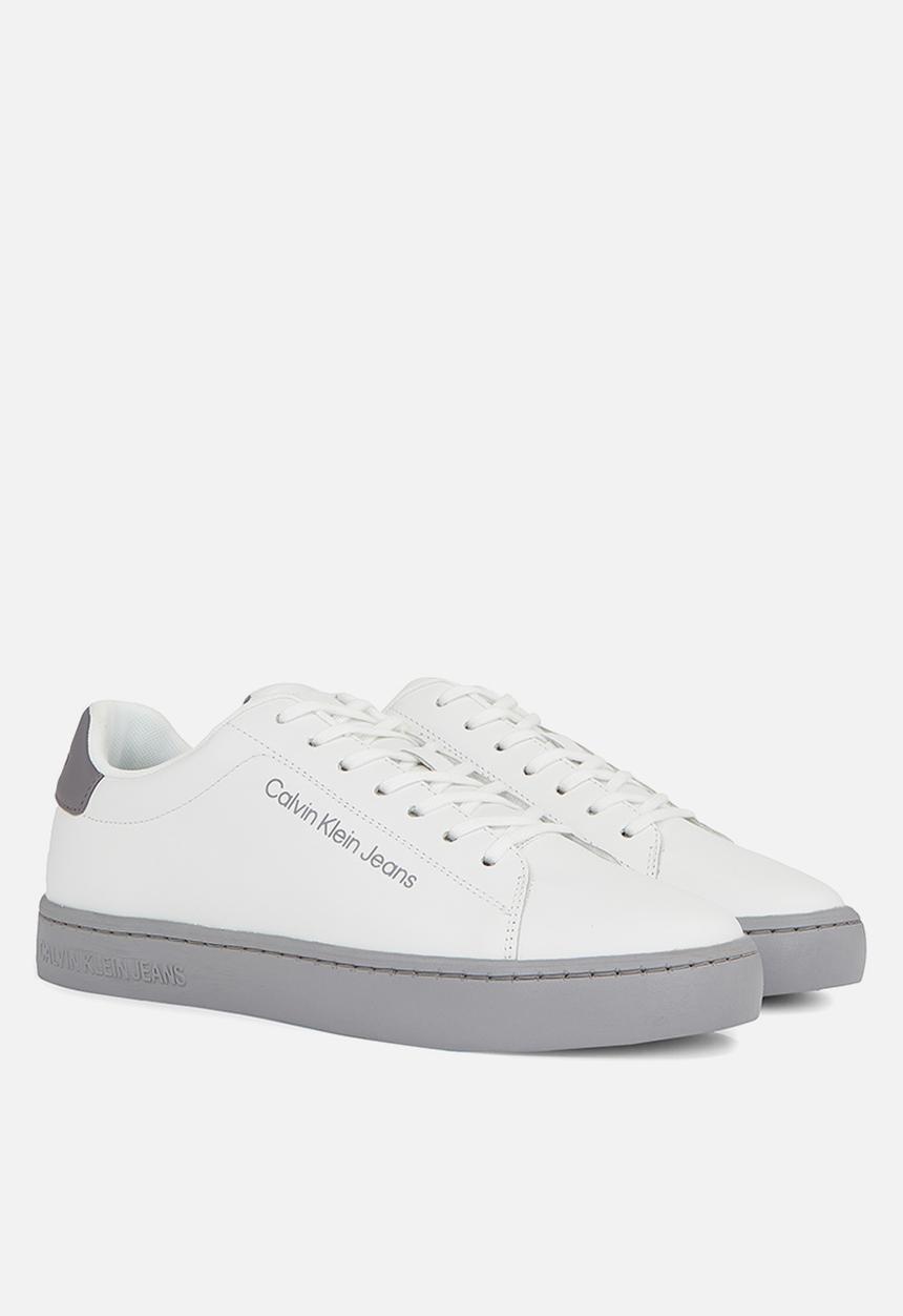 Calvin Klein - Classic cupsole lace up lth - Bright White/Formal Grey/Stormfront