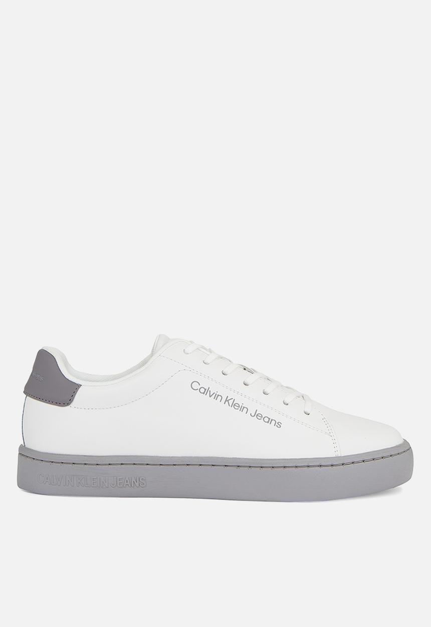 Calvin Klein - Classic cupsole lace up lth - Bright White/Formal Grey/Stormfront