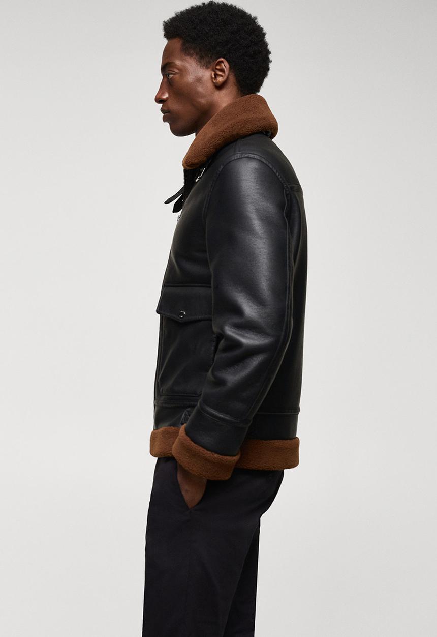MANGO - Jacket krawitz - black