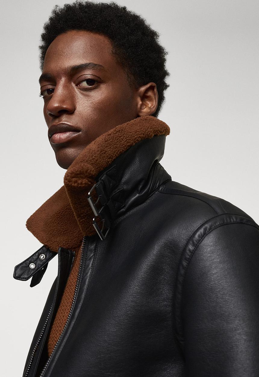MANGO - Jacket krawitz - black