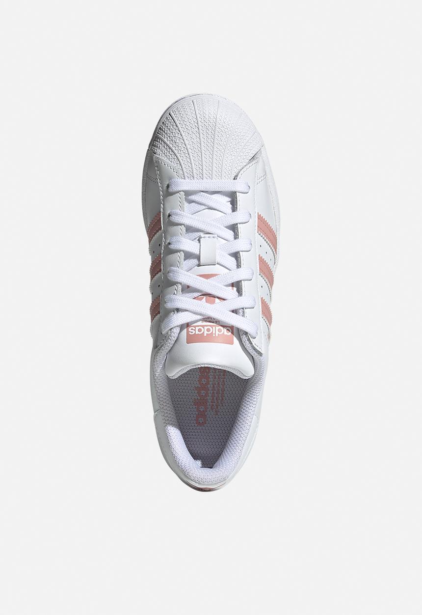 adidas Originals - Superstar j - white & pink