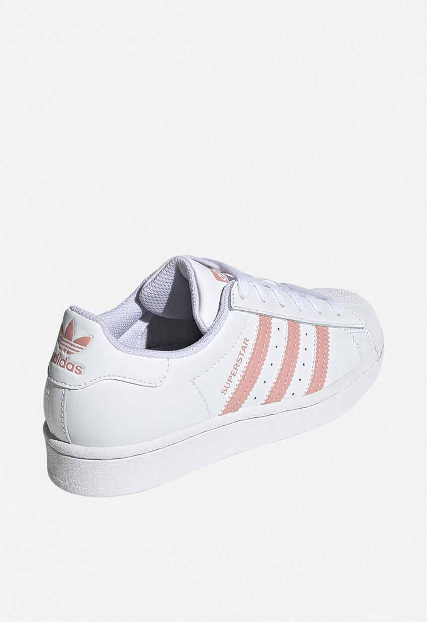 adidas Originals - Superstar j - white & pink