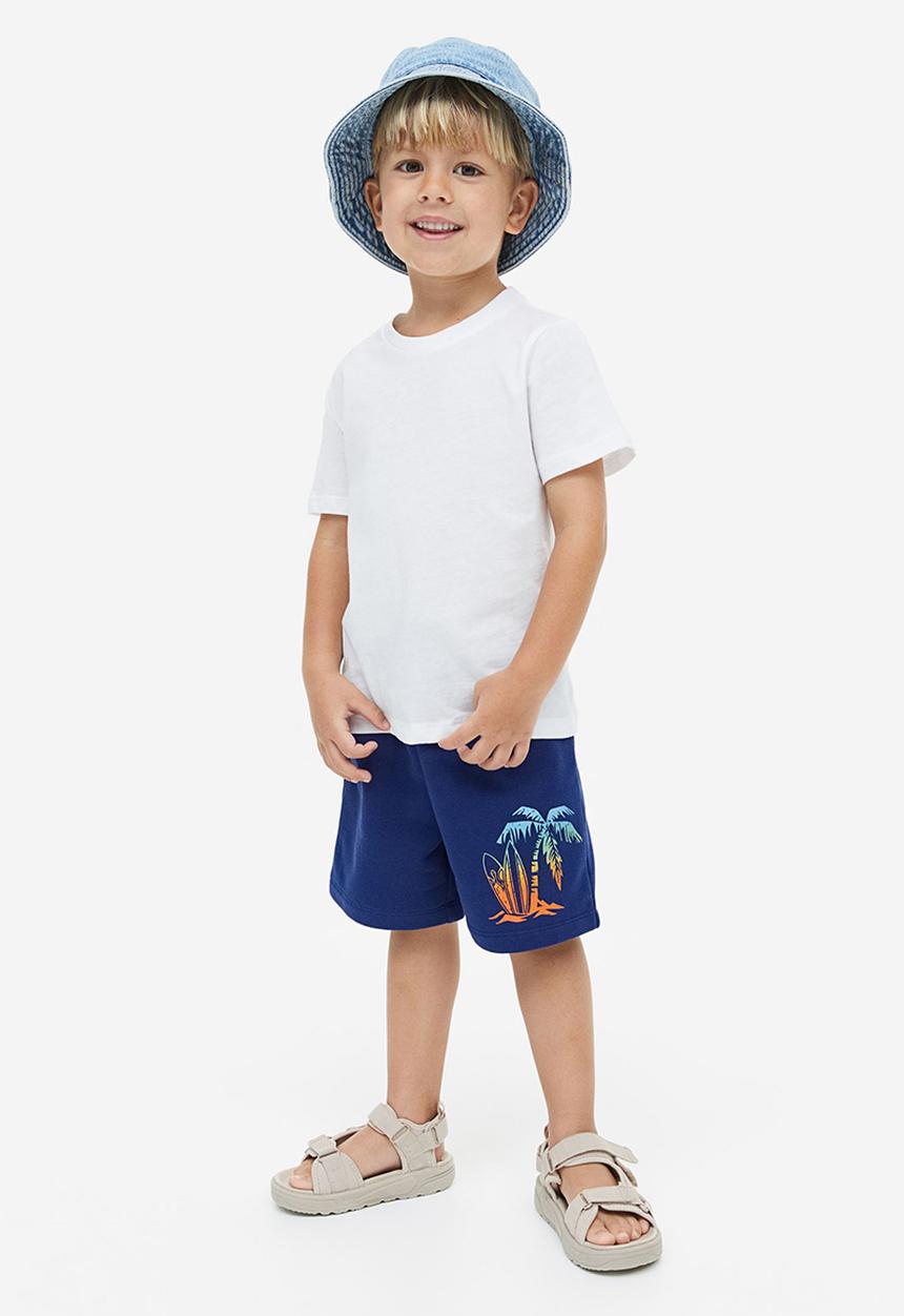 H&M - Sweatshirt shorts - navy blue surfboards