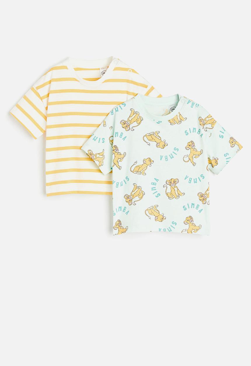 H&M - 2-Pack cotton T-shirts - light green the lion king