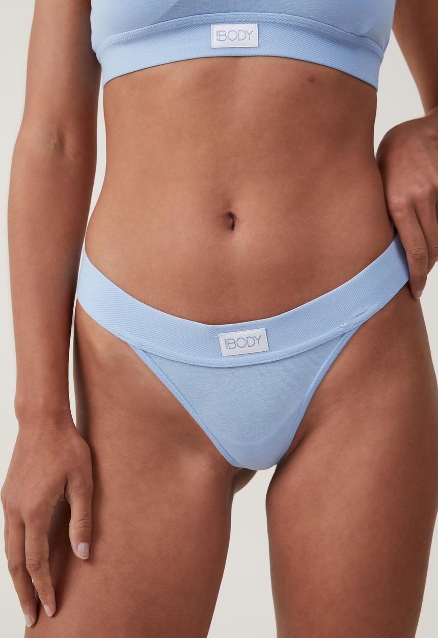Cotton On - Organic Cotton Tanga G-String Brief - Clear Sky