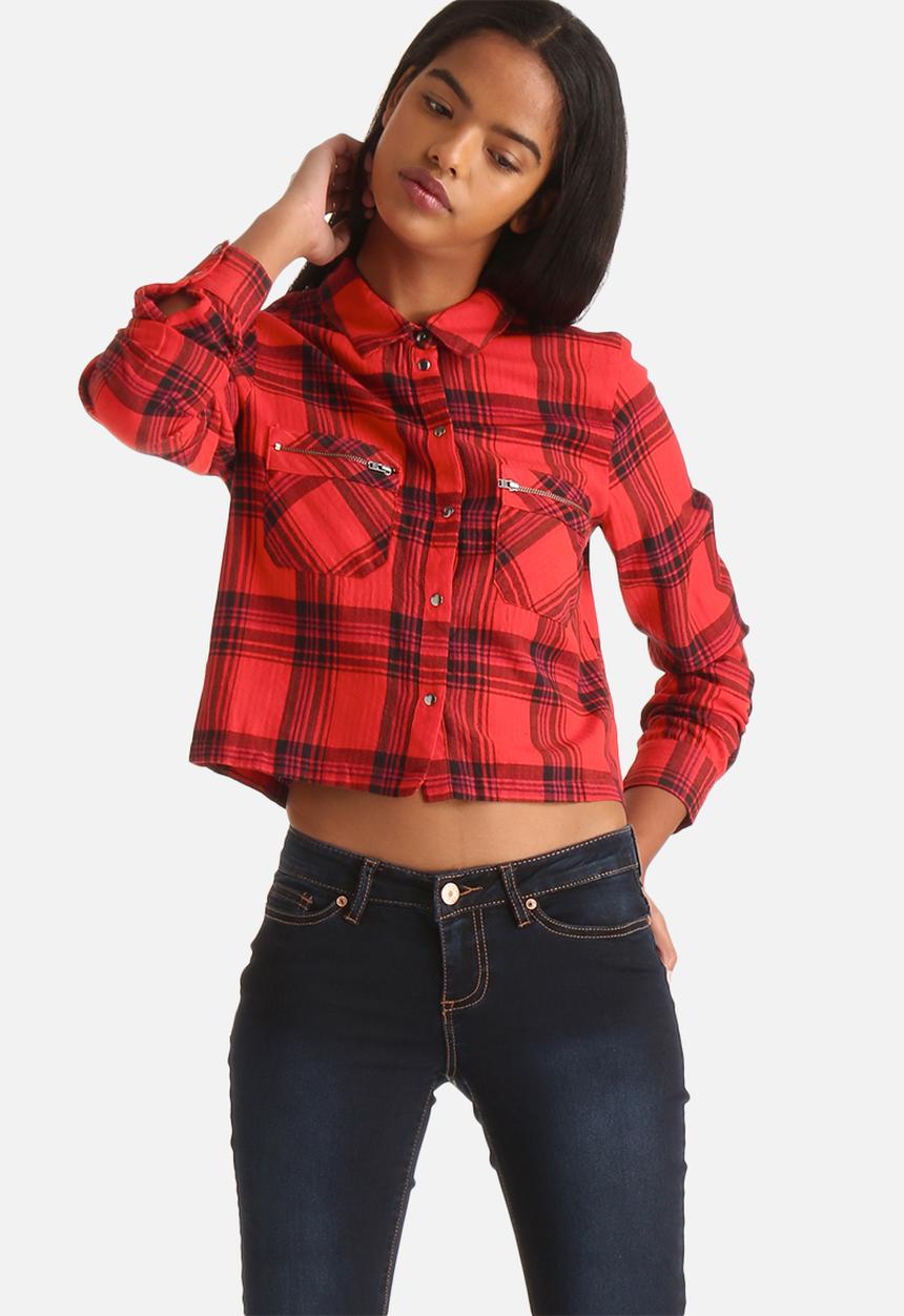 Noisy May - Erik Check Zip Shirt