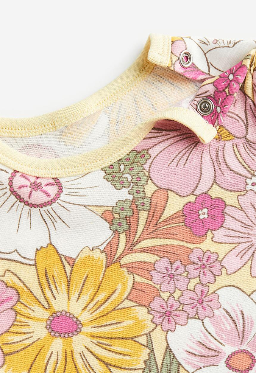 H&M - Patterned bodysuit - yellow floral 