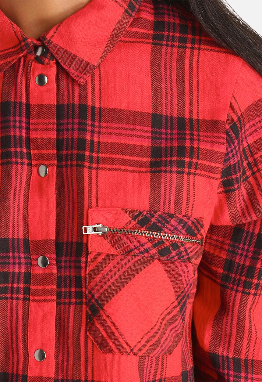 Noisy May - Erik Check Zip Shirt
