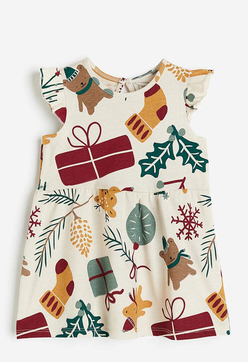 H&M - Flutter-sleeved dress - multi