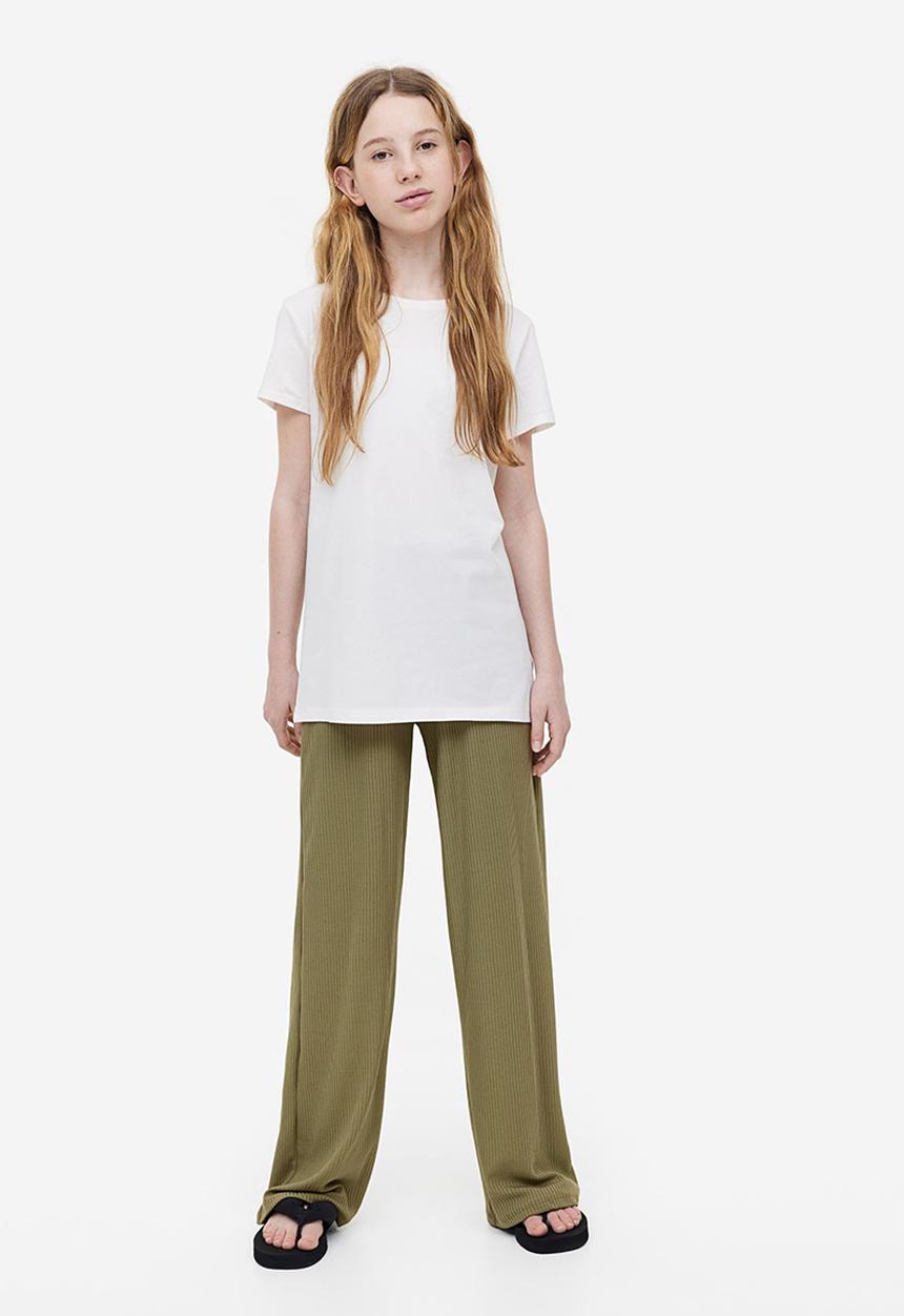 H&M - Ribbed trousers - green